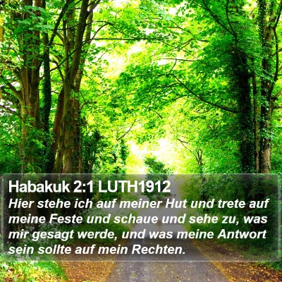 Habakuk 2:1 LUTH1912 Bible Verse Image