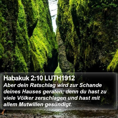 Habakuk 2:10 LUTH1912 Bible Verse Image