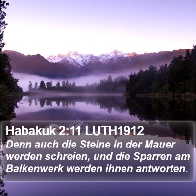 Habakuk 2:11 LUTH1912 Bible Verse Image