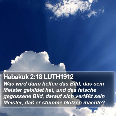 Habakuk 2:18 LUTH1912 Bible Verse Image