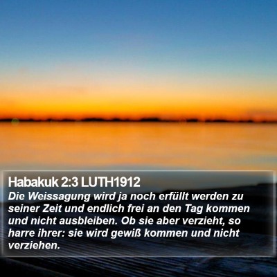 Habakuk 2:3 LUTH1912 Bible Verse Image