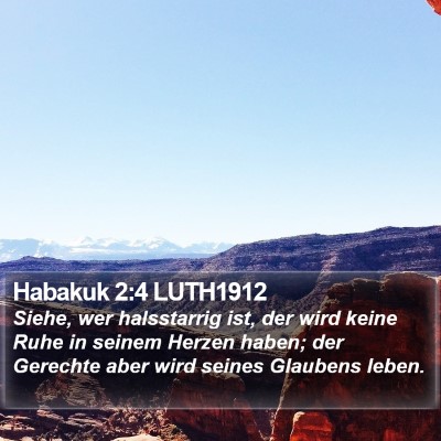 Habakuk 2:4 LUTH1912 Bible Verse Image