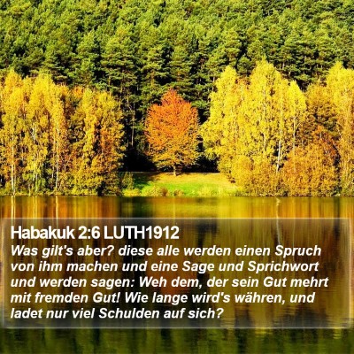 Habakuk 2:6 LUTH1912 Bible Verse Image
