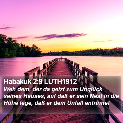 Habakuk 2:9 LUTH1912 Bible Verse Image