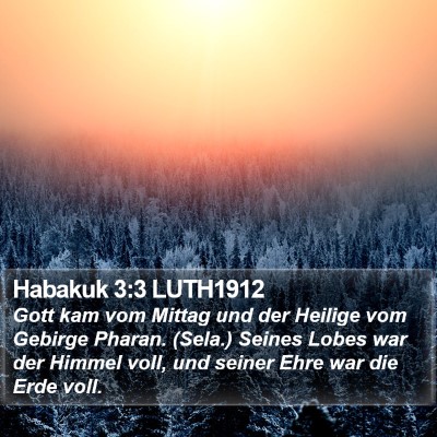 Habakuk 3:3 LUTH1912 Bible Verse Image