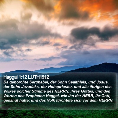 Haggai 1:12 LUTH1912 Bible Verse Image