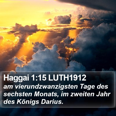 Haggai 1:15 LUTH1912 Bible Verse Image
