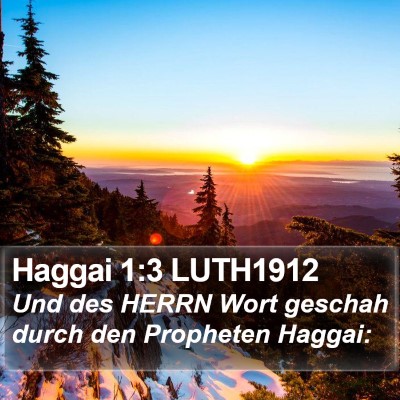Haggai 1:3 LUTH1912 Bible Verse Image