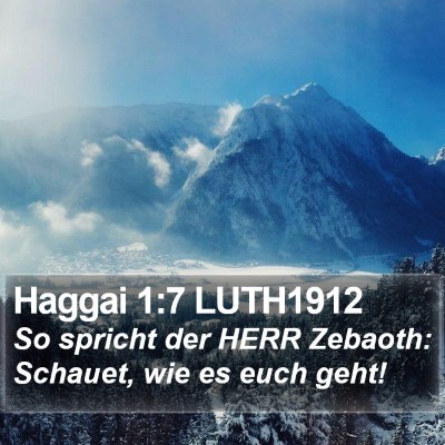 Haggai 1:7 LUTH1912 Bible Verse Image