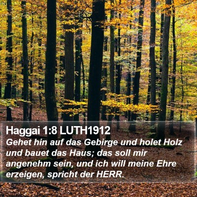 Haggai 1:8 LUTH1912 Bible Verse Image