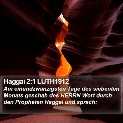 Haggai 2:1 LUTH1912 Bible Verse Image