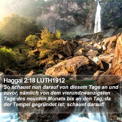 Haggai 2:18 LUTH1912 Bible Verse Image