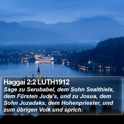 Haggai 2:2 LUTH1912 Bible Verse Image