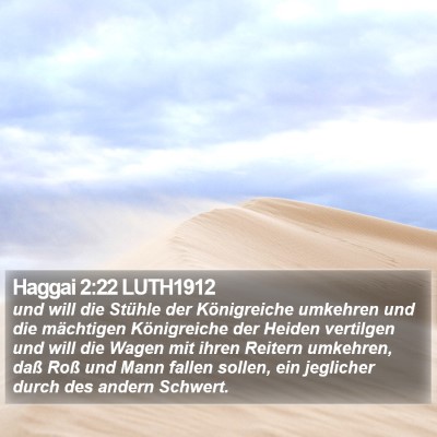 Haggai 2:22 LUTH1912 Bible Verse Image