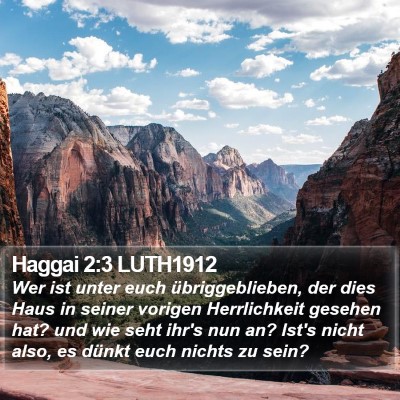 Haggai 2:3 LUTH1912 Bible Verse Image
