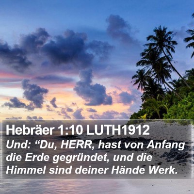 Hebräer 1:10 LUTH1912 Bible Verse Image