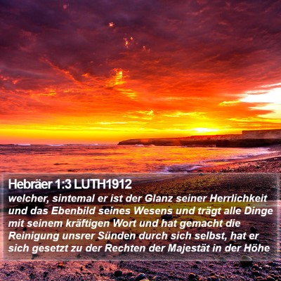 Hebräer 1:3 LUTH1912 Bible Verse Image