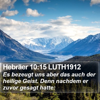 Hebräer 10:15 LUTH1912 Bible Verse Image