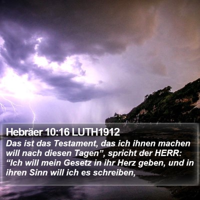 Hebräer 10:16 LUTH1912 Bible Verse Image