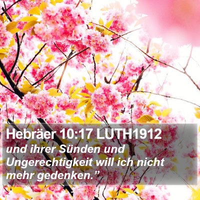 Hebräer 10:17 LUTH1912 Bible Verse Image