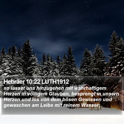 Hebräer 10:22 LUTH1912 Bible Verse Image