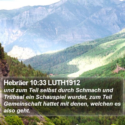 Hebräer 10:33 LUTH1912 Bible Verse Image