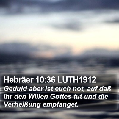 Hebräer 10:36 LUTH1912 Bible Verse Image