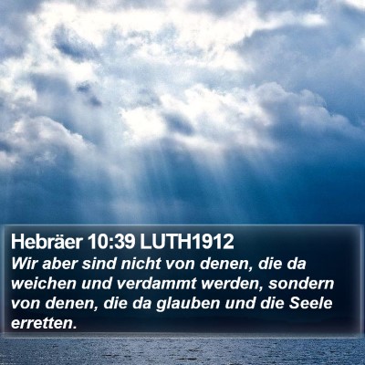 Hebräer 10:39 LUTH1912 Bible Verse Image