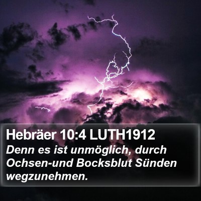 Hebräer 10:4 LUTH1912 Bible Verse Image