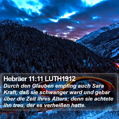 Hebräer 11:11 LUTH1912 Bible Verse Image
