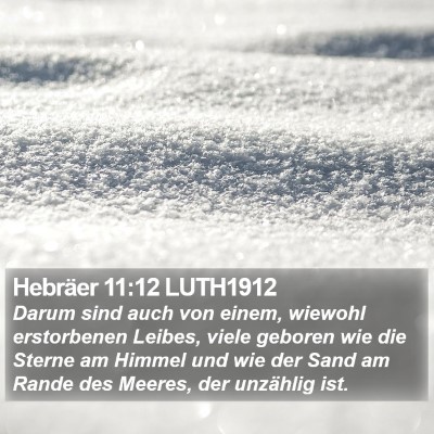 Hebräer 11:12 LUTH1912 Bible Verse Image