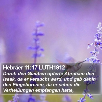 Hebräer 11:17 LUTH1912 Bible Verse Image