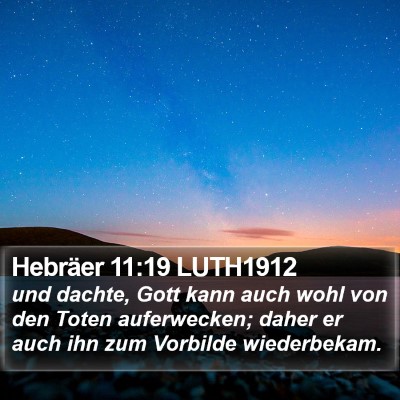 Hebräer 11:19 LUTH1912 Bible Verse Image