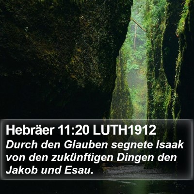 Hebräer 11:20 LUTH1912 Bible Verse Image