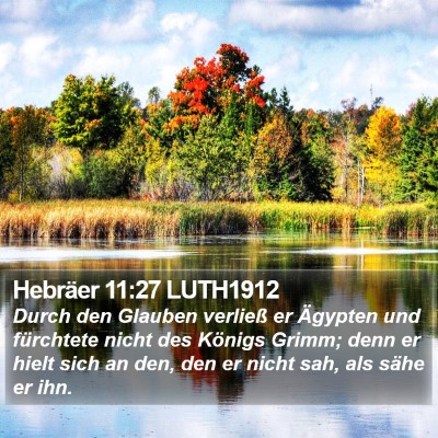 Hebräer 11:27 LUTH1912 Bible Verse Image