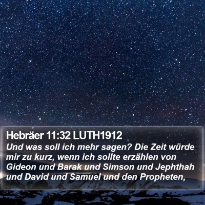Hebräer 11:32 LUTH1912 Bible Verse Image