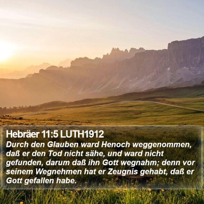 Hebräer 11:5 LUTH1912 Bible Verse Image