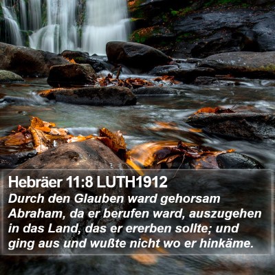Hebräer 11:8 LUTH1912 Bible Verse Image