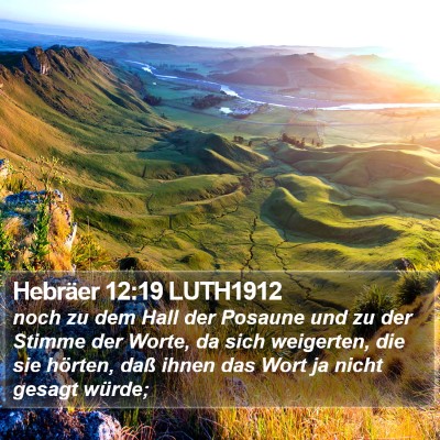 Hebräer 12:19 LUTH1912 Bible Verse Image