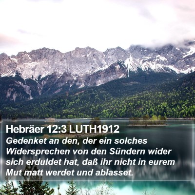 Hebräer 12:3 LUTH1912 Bible Verse Image