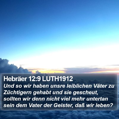 Hebräer 12:9 LUTH1912 Bible Verse Image