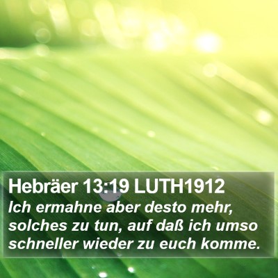 Hebräer 13:19 LUTH1912 Bible Verse Image