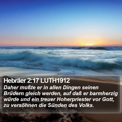 Hebräer 2:17 LUTH1912 Bible Verse Image