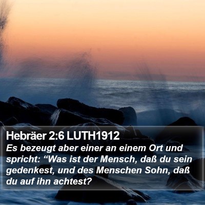 Hebräer 2:6 LUTH1912 Bible Verse Image