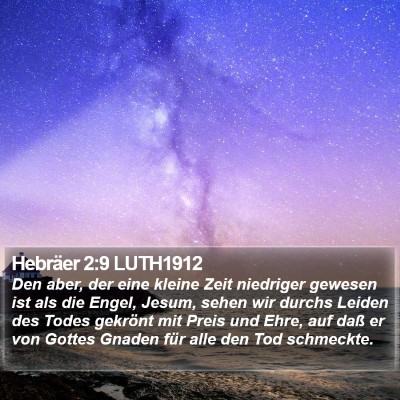Hebräer 2:9 LUTH1912 Bible Verse Image