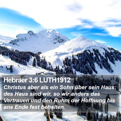 Hebräer 3:6 LUTH1912 Bible Verse Image