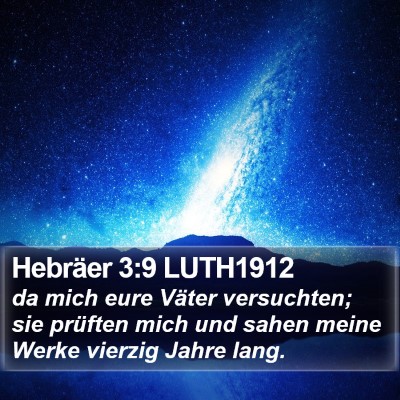 Hebräer 3:9 LUTH1912 Bible Verse Image