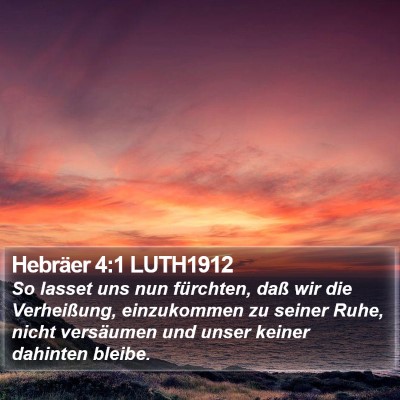 Hebräer 4:1 LUTH1912 Bible Verse Image