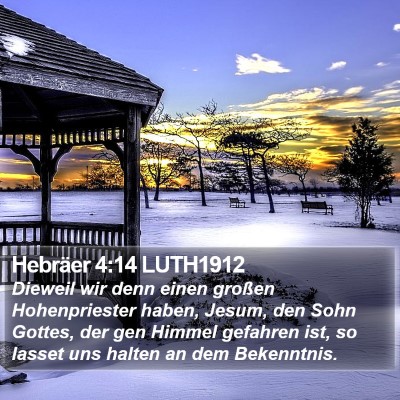 Hebräer 4:14 LUTH1912 Bible Verse Image