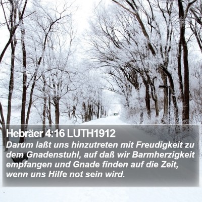 Hebräer 4:16 LUTH1912 Bible Verse Image